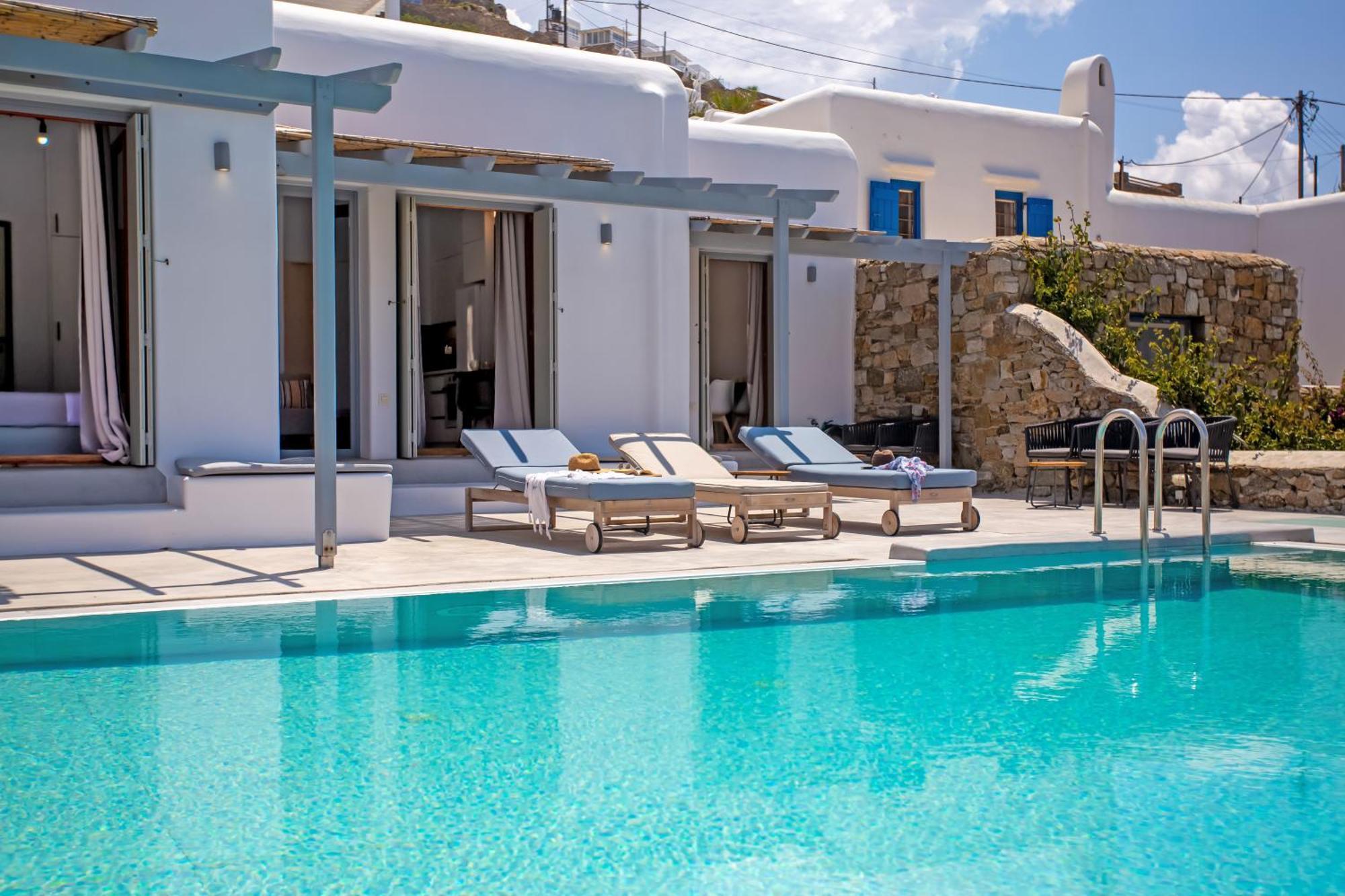 Terra White Seaview Pool Apartments & Suites Mykonos Town Exterior photo